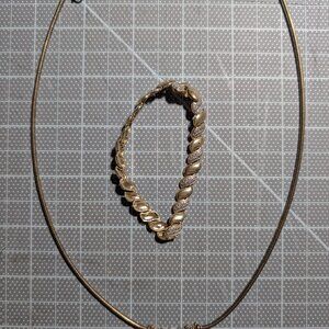 Gold Plate and Diamond Jewelry Set